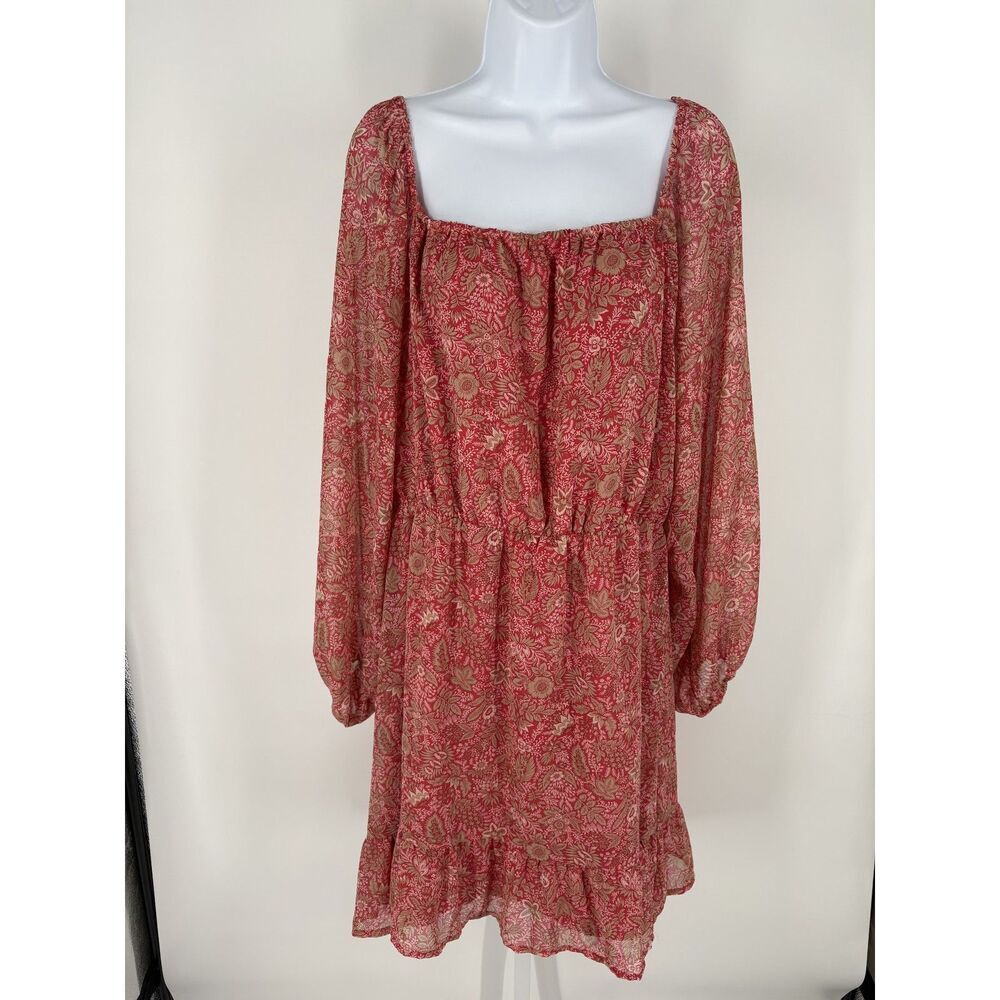 NWTs Banana Republic Square Neck Long Sleeve Peasant Dress